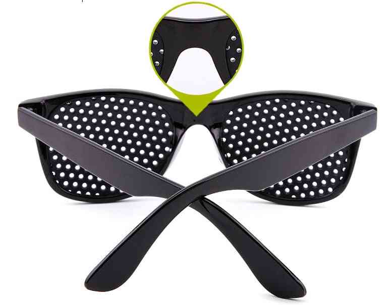 Mejora de la vista cuidado ejercicio gafas gafas entrenamiento ciclismo pin pequeño agujero gafas de sol camping