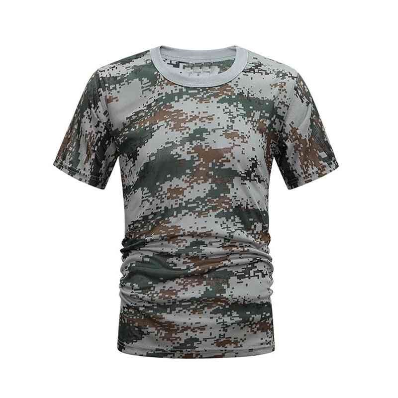 Taktisk kamouflage skjorta jakt camo skjorta andas snabbtorkande lös casual tee toppar kläder tights män kvinnor armén jakt