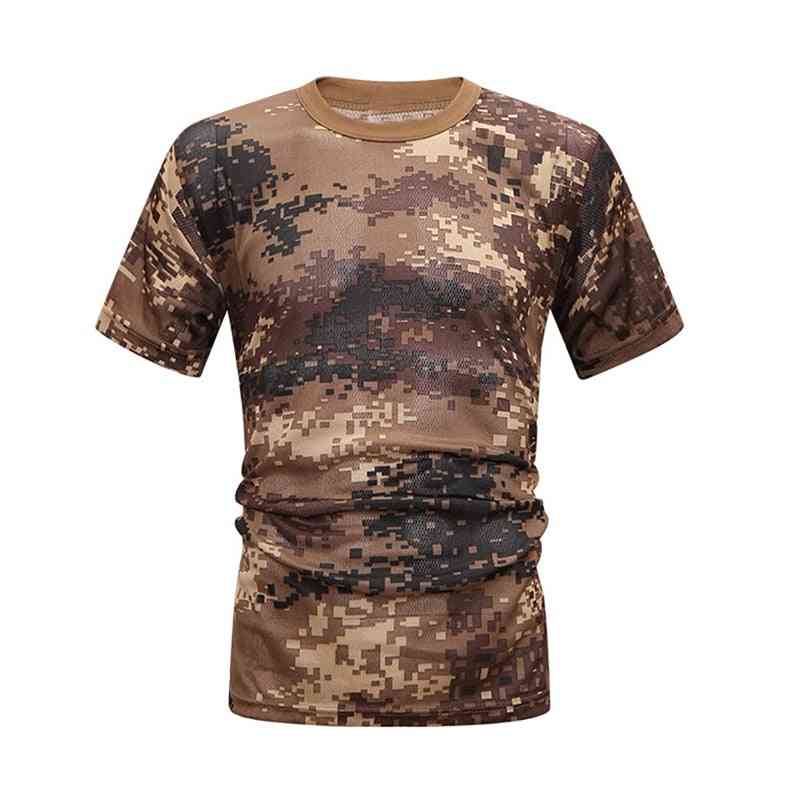 Tactical Hunting Camo Shirt, Breathable Quick Drying Loose Tee Tops
