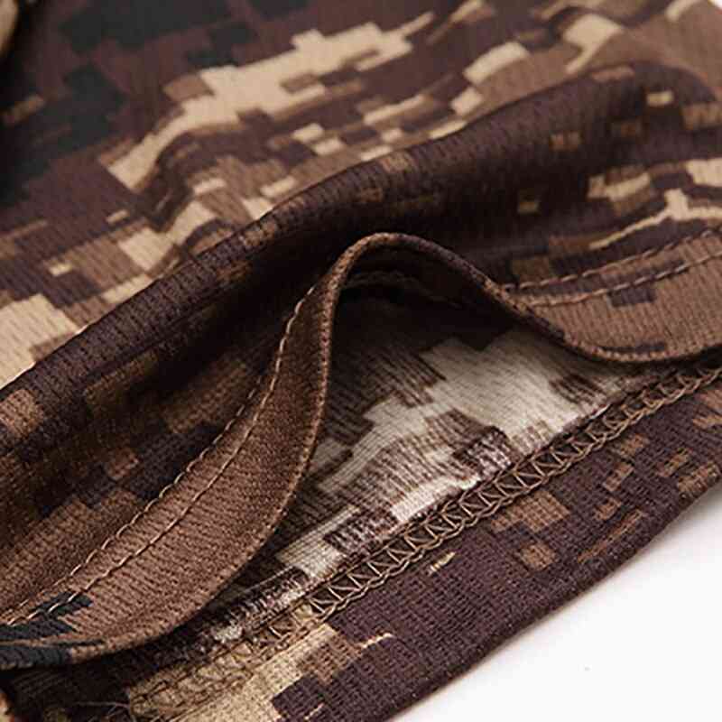 Tactical Hunting Camo Shirt, Breathable Quick Drying Loose Tee Tops