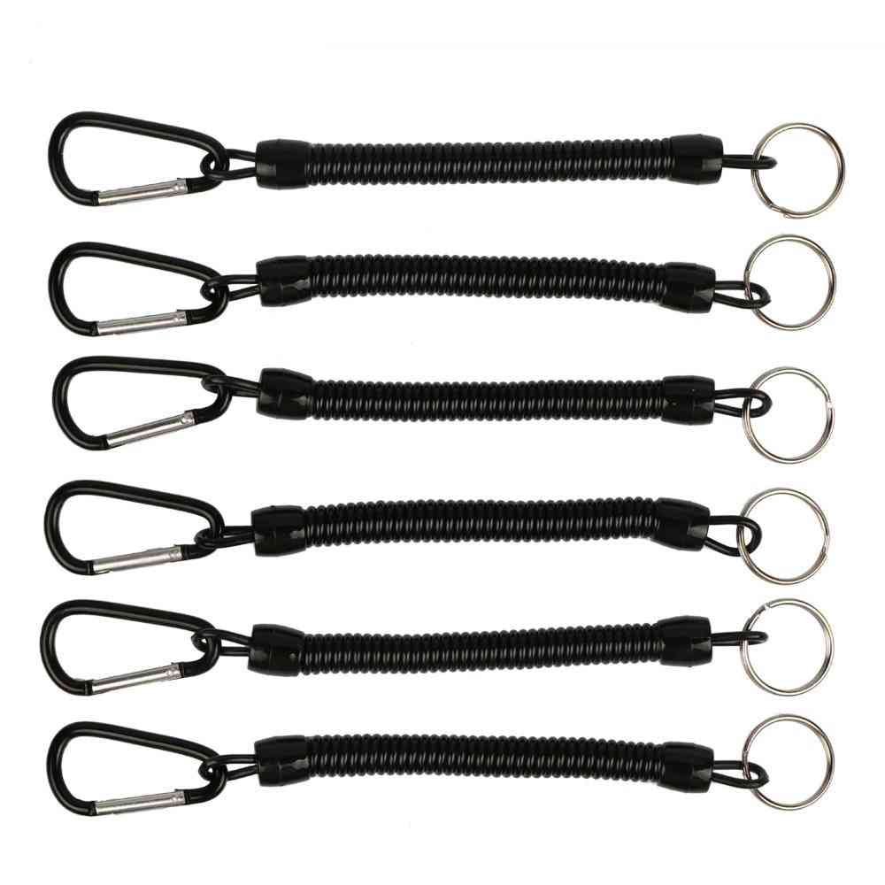 Fishing Lanyard Ropes, Retractable Plastic Spiral Rope Tether Safety Line