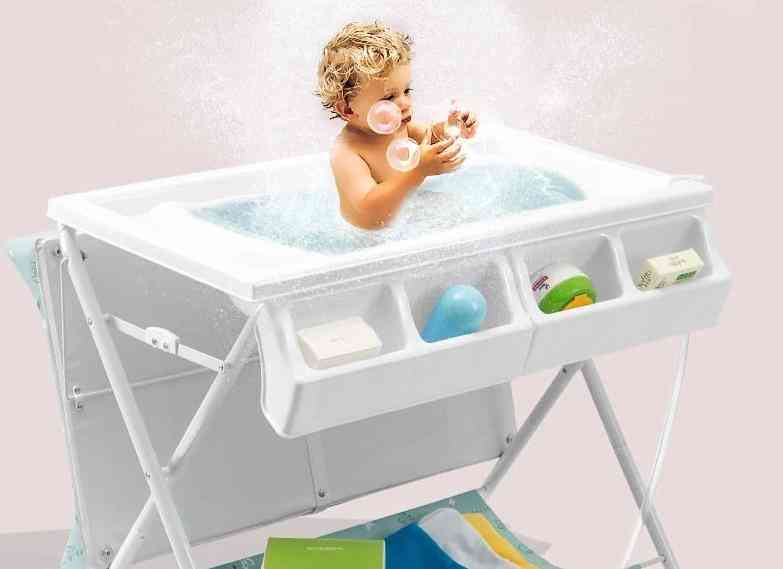 Multi-functional Diaper Table, Easy Folding Convenient Baby Bath Care