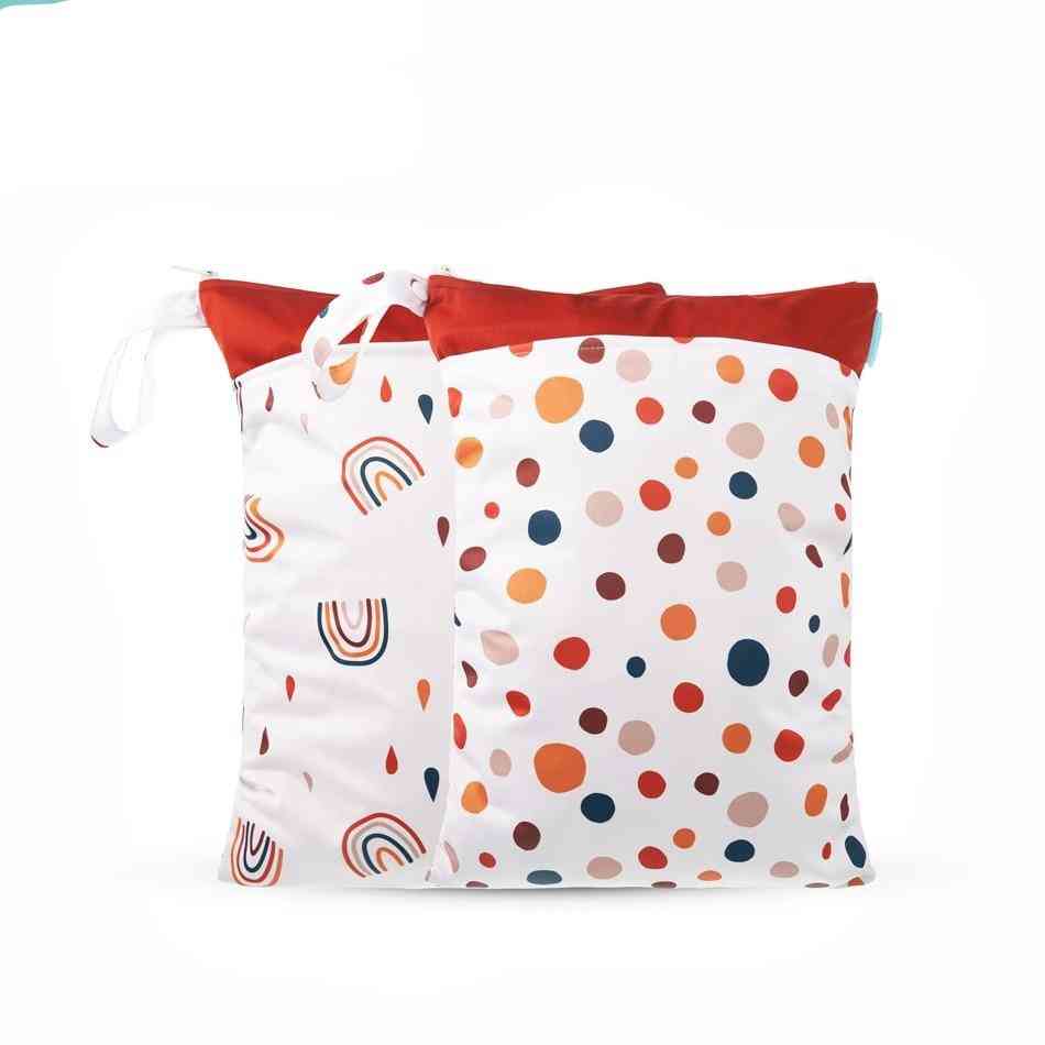 Waterproof Washable Baby Diaper Cloth Bag-dry And Wet Separation