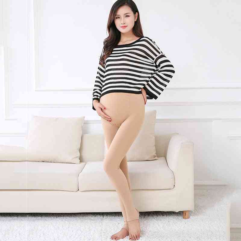 Pregnant Pearl Velvet Outwear Leggings, Maternity Warm Slim Thicken Stepping Pants