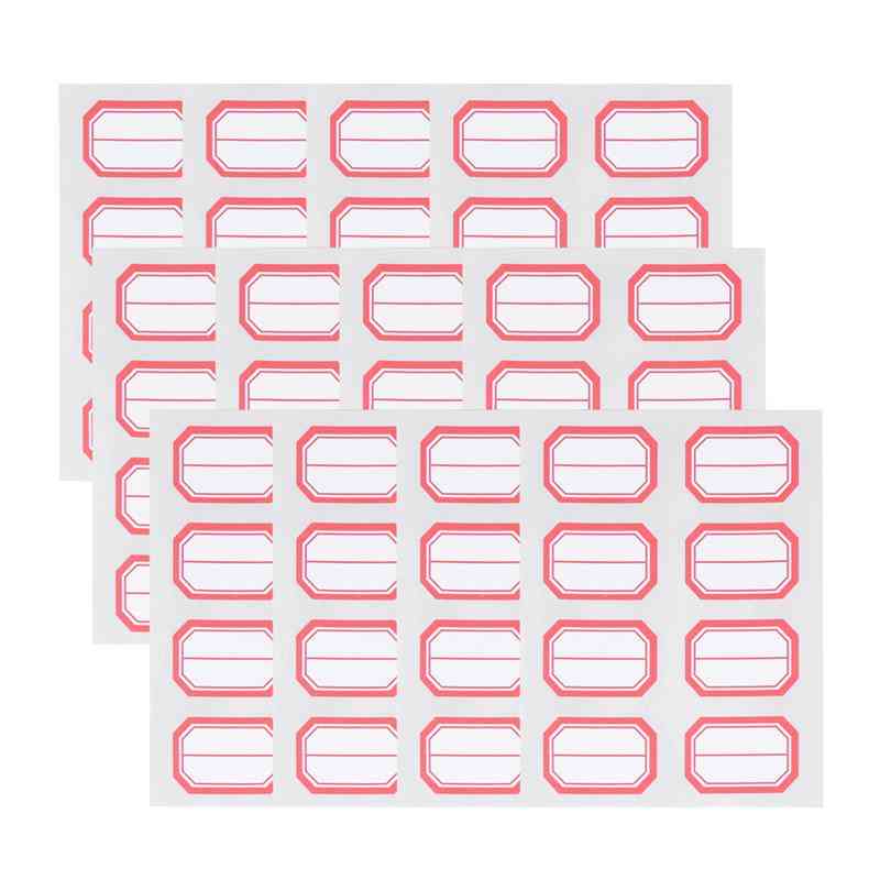 Self-adhesive Labels Simple Marker Stickers, Handwritten Name Pastes Price For Office & School