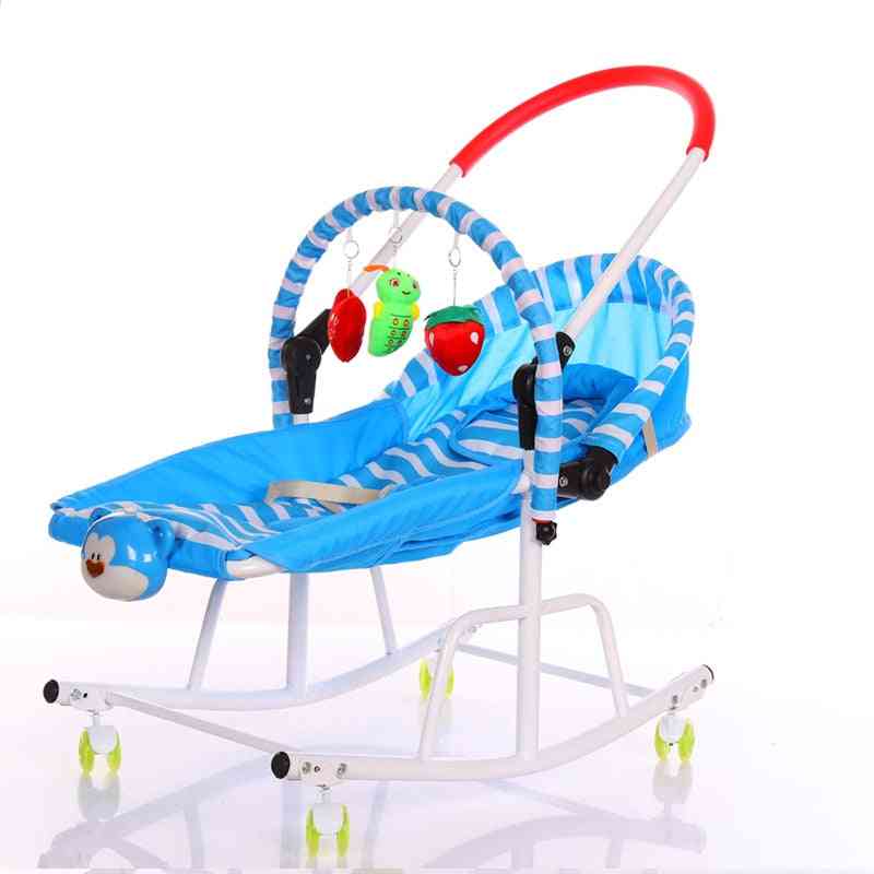 Disassemble Metal Baby Cradle With Light Music Player, Bassinet Rocking Chair