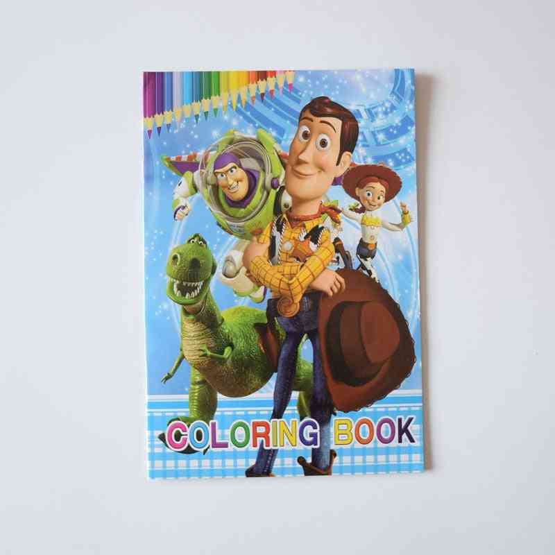 книга за оцветяване и стикер-графика за детски карикатури