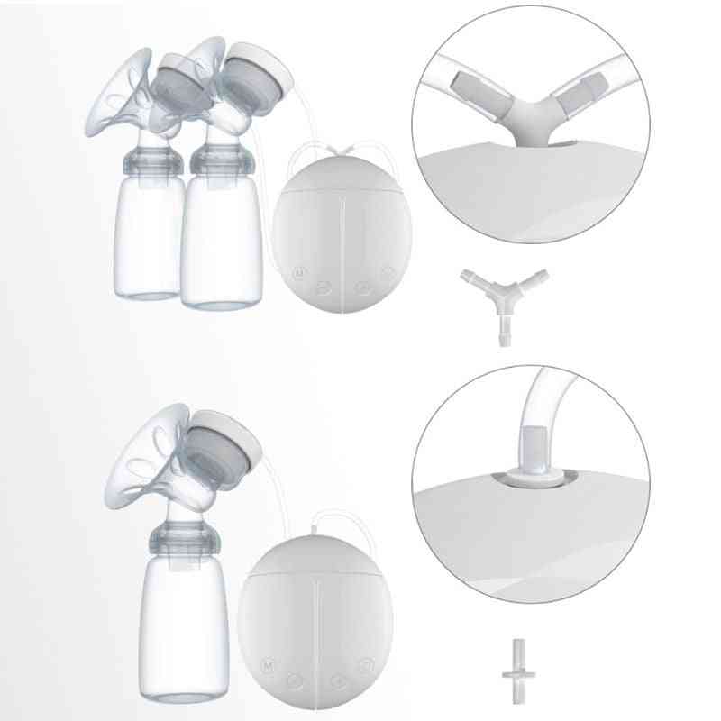 Electric Double Breast Pump Kit With Milk Bottles