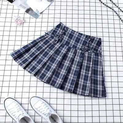 Faldas de tenis deportivas vestido corto con calzoncillos adolescente delgado, uniforme escolar para niñas, animadora