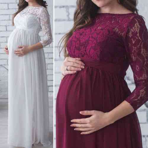 Trudničke fotografije rekviziti ženama trudnička odjeća, čipkasta haljina za odjeću za trudnice