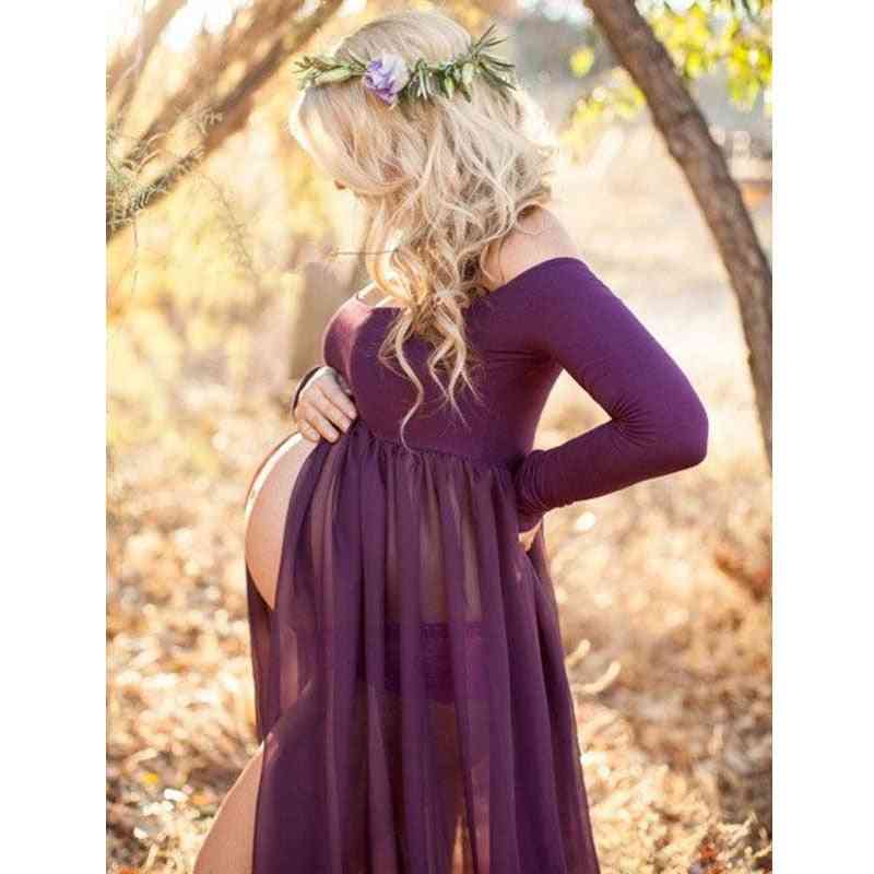 Graviditet kjole fotografering rekvisitter maxi kjole kjoler til gravide kvinder tøj