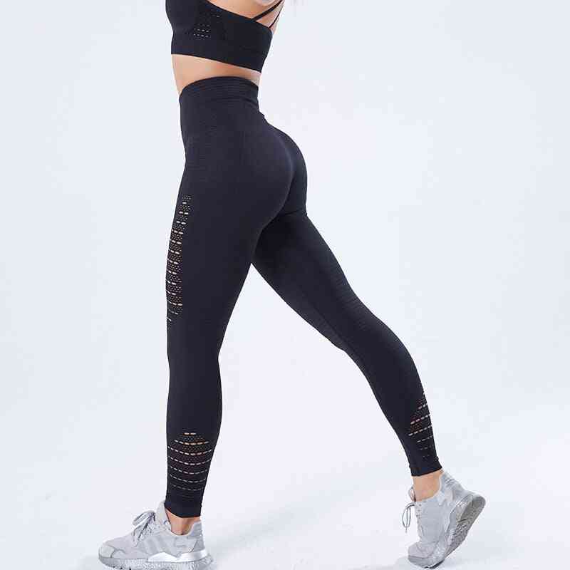 Kvinnor yogabyxor, sportlöpande sportkläder stretchiga fitness leggings