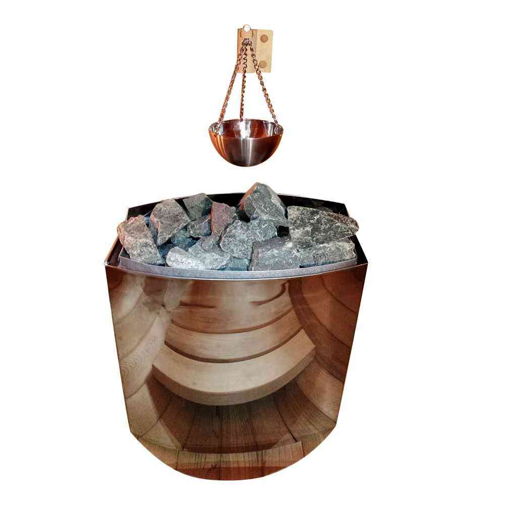 Sauna Aromatherapy Oil Bowl Cup Stainless Steel Essential Holder Wooden Material