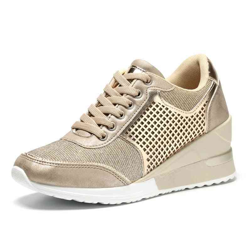 New Brand Lightweight Toning Shoes For Women Breathable Increase Wedge High Sneakers