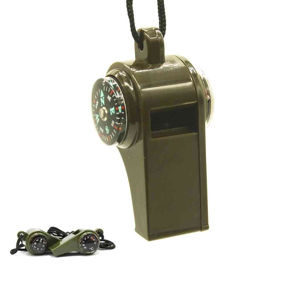 Outdoor Camping, Hiking Emergency Whistle Compass