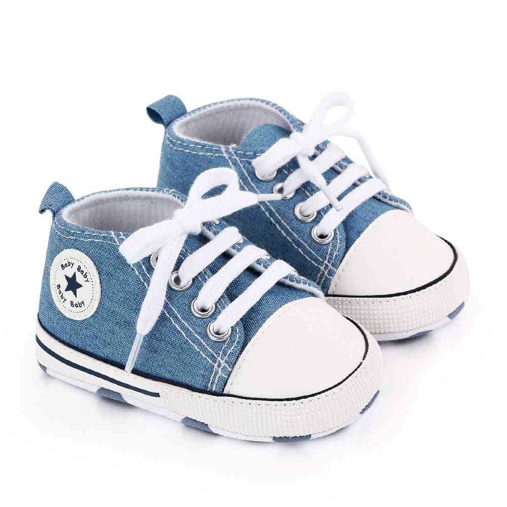 Classic Sports Sneakers Newborn Baby First Walkers Shoes, Soft Sole Anti-slip Shoe