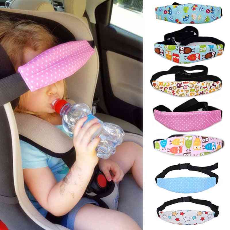 Adjustable Pram Belt Car Seat, Safety Sleep Positioner Cotton Head Support Pillow