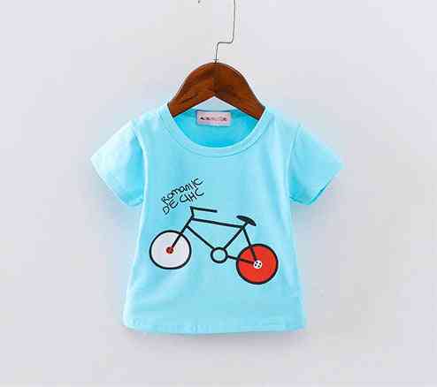 Camisetas de manga curta, padrão de bicicleta para