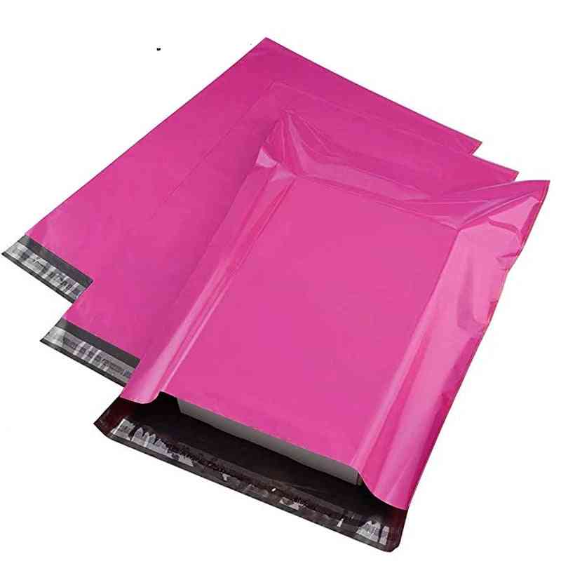 Pink Poly Mailer, Self Adhesive Post Package, Glue Seal Postal Bag, Courier Storage