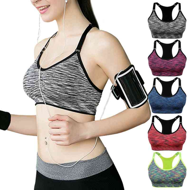 Women Wirefree Adjustable Fitness Quick Dry Padded Sports Bra