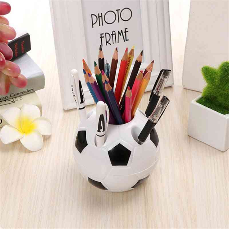 Fotbalové pero, držák tužky kulatý stůl - příslušenství pro kanceláře, školu, děti