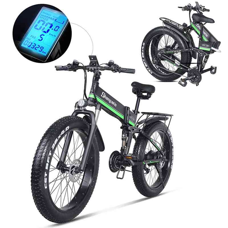 Elektrický bicykel, plážový bicykel s plášťom, tučný horský bicykel pre mužov