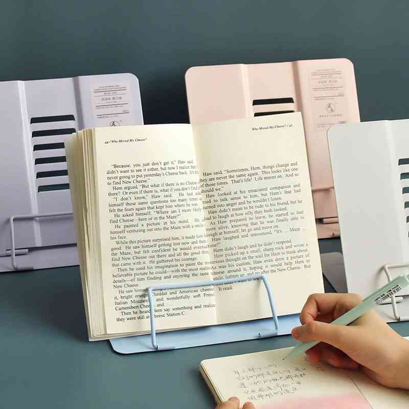 Foldable Morandi Color Metal Book Holder/stand For Reading