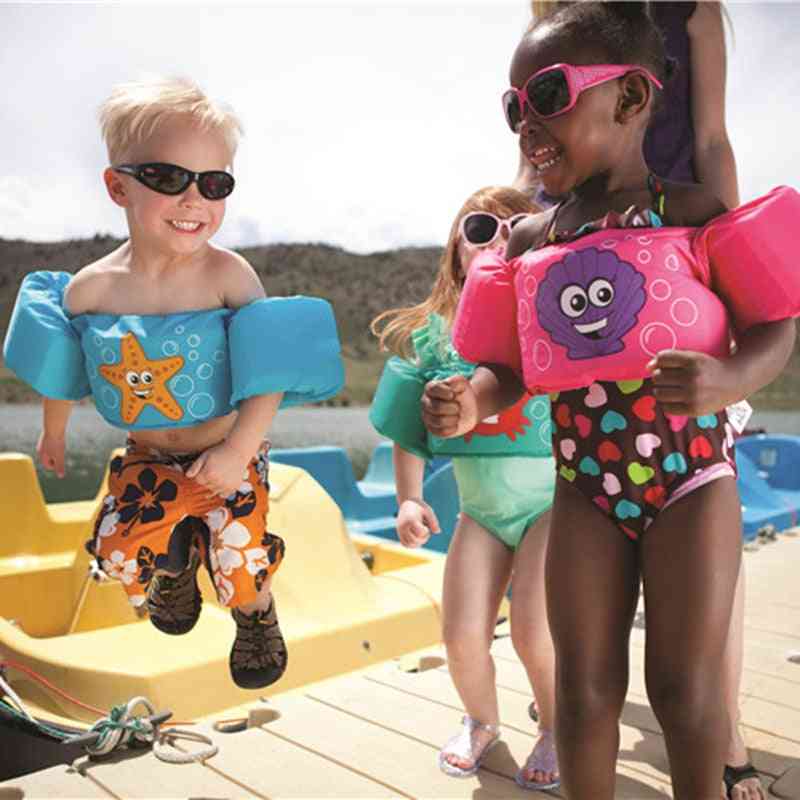 Anéis de natação para bebês colete flutuante de espuma de desenho animado, coletes salva-vidas de segurança