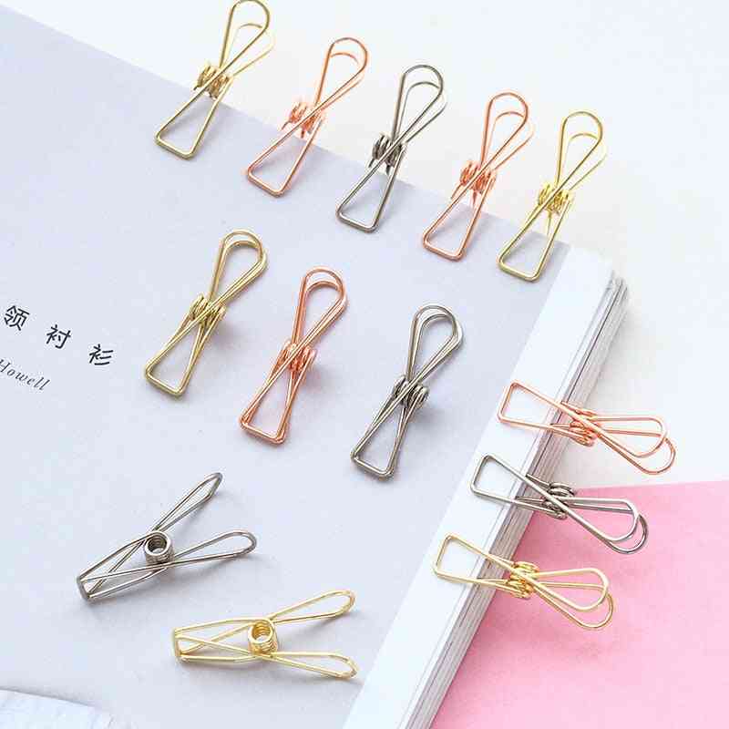 Cute Fish Hollow Out Metal Binder Clips, Notes Letter Paper Clip