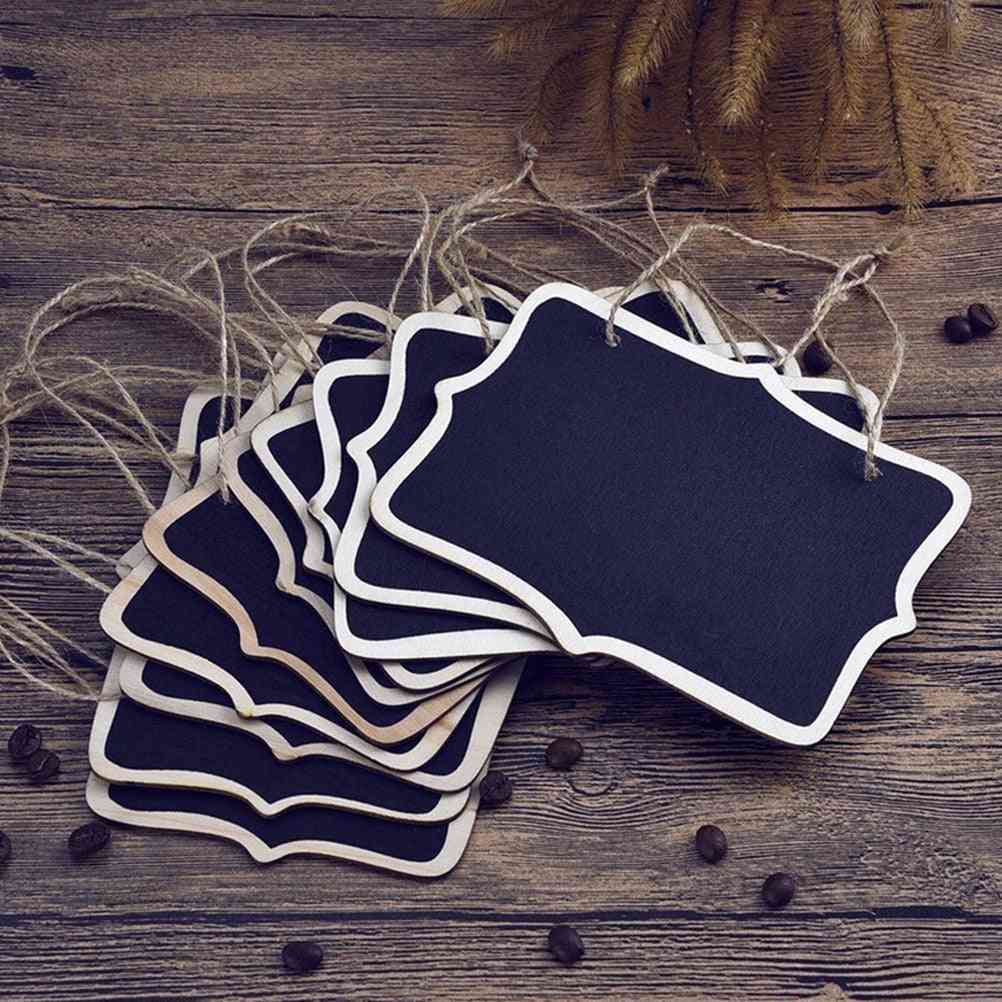 Mini Chalkboard Place Cards- Hanging Double Sided Rectangular Tag