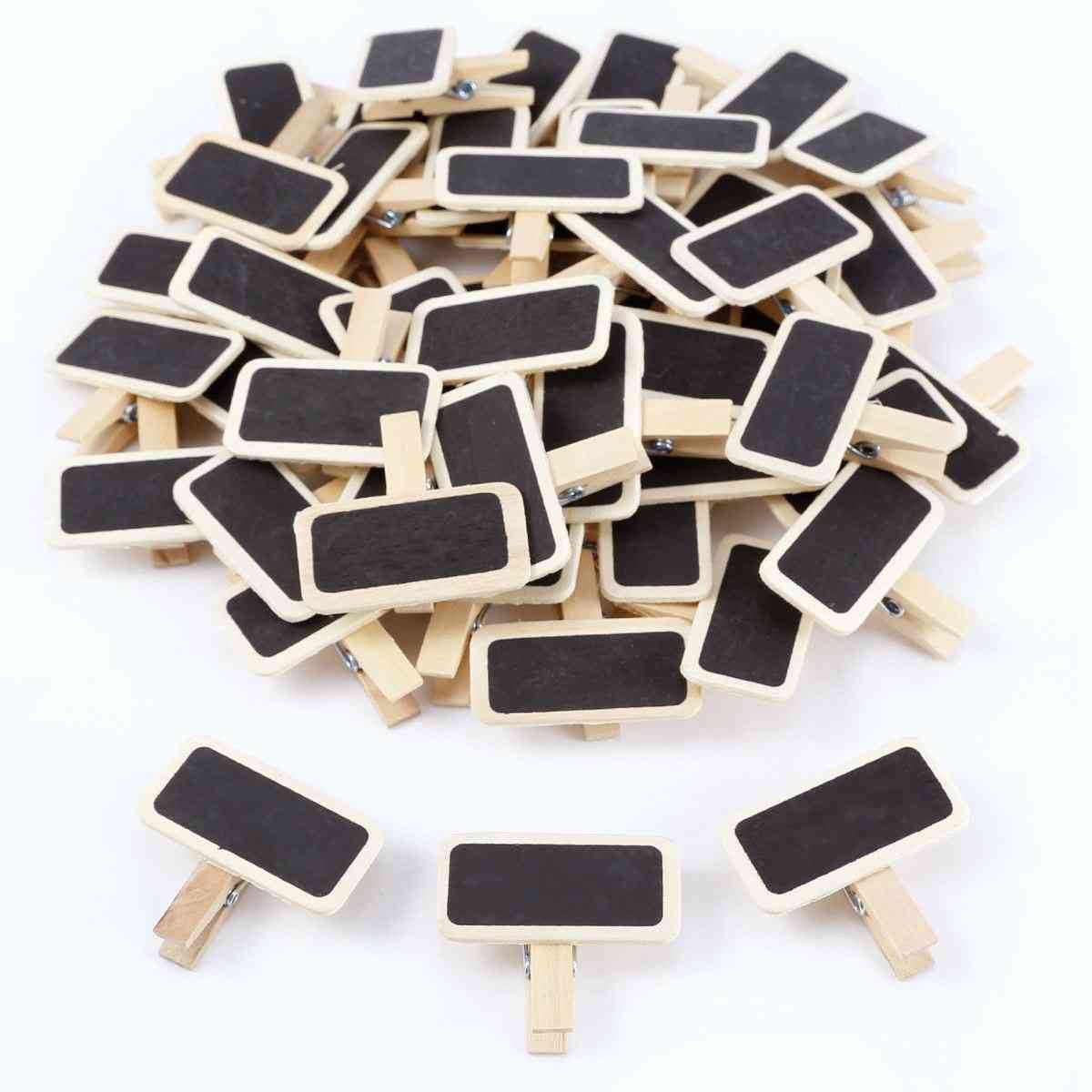 Mini Wooden Message Slate- Rectangle Clipboards