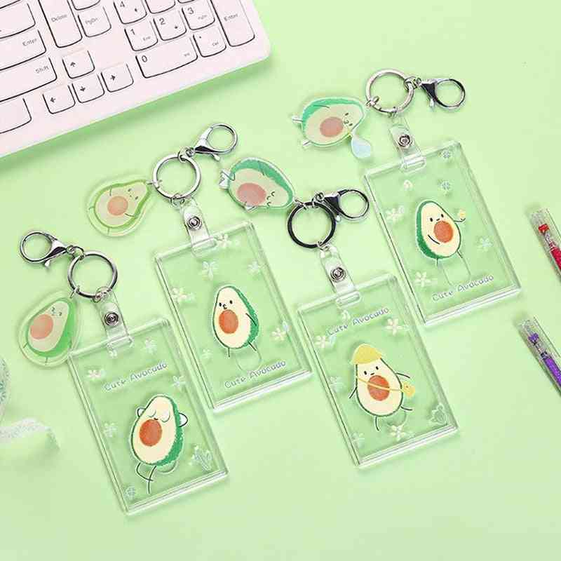 Cute Fruit Avocado Peach Bank Credit Id Card Holders Cover