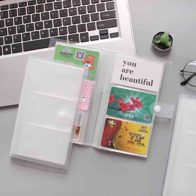 Pp Matte Business Card Book Large Capacity Id Holder
