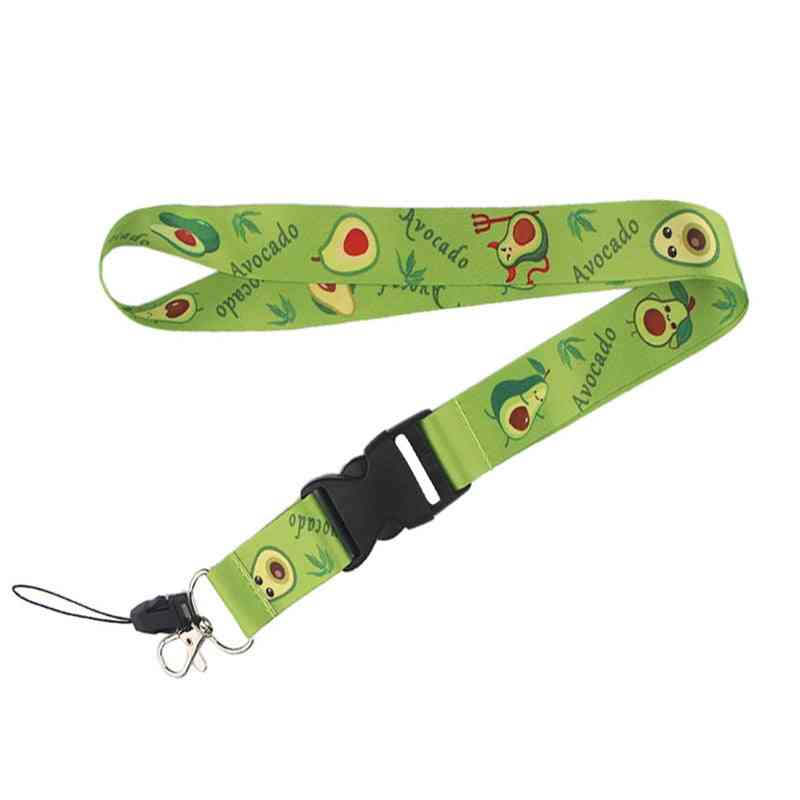 Flyingbee söt avokado nyckelring tecknad frukt telefon nyckelband kvinnor mode rem hals nyckelband för id-kort telefon nycklar x0474