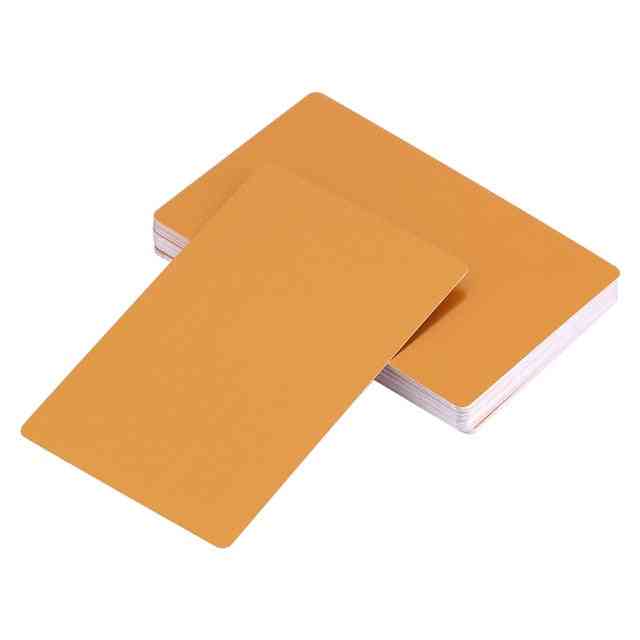 50pcs Metal Business Cards Aluminum Alloy Blanks Card For Customer Laser Engraving Diy Cards 7 Colors