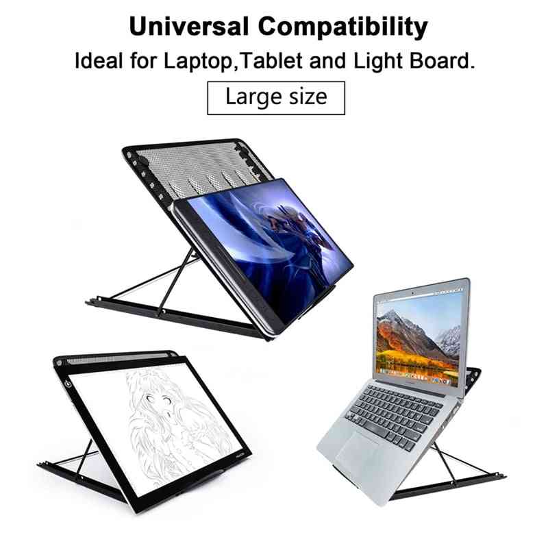 Supporto per laptop regolabile e pieghevole con piattaforma in rete ventilata