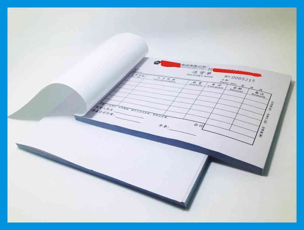 A5 Triplicate Invoice Forms / Book Duplicate Receipt Books Printing