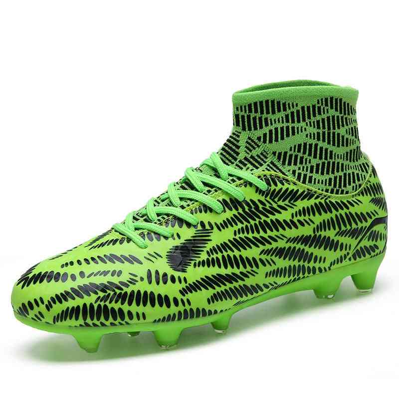 Men Light Weight Rugby High Top Training Sneakers Anti-slip Nail Spikes Boots For Football Trainers