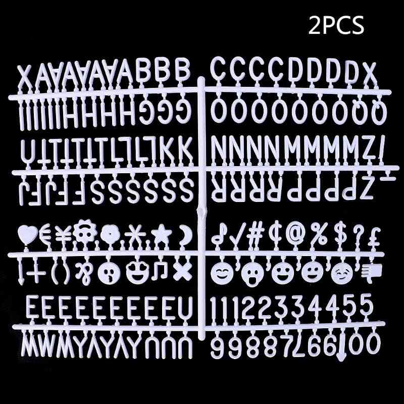 Caractères 2pcs pour tableau à lettres en feutre, chiffres pour modifiables