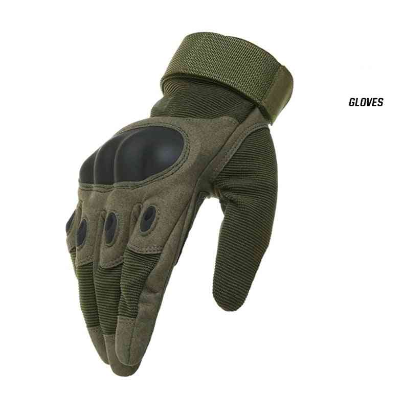 ללבוש צבא טקטי צבאי ספורט חיצוני ירי קרב פחמן קשה כפפות אצבע מלאה