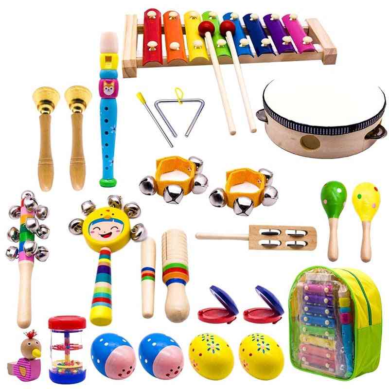 Kids Musical Instruments, Wood Percussion Xylophone For And, Preschool Education With Storage Back