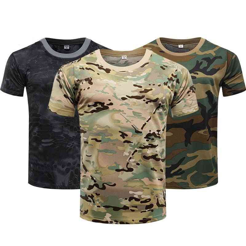 Men's Tactical Shirt, Short Sleeve Quick Dry Combat Military Army Hiking & Hunting
