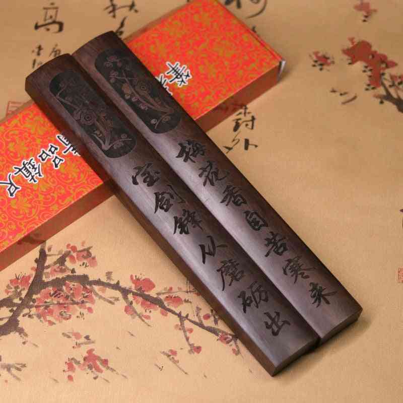 Chinese massief houten klassieke kalligrafie presse-papiers