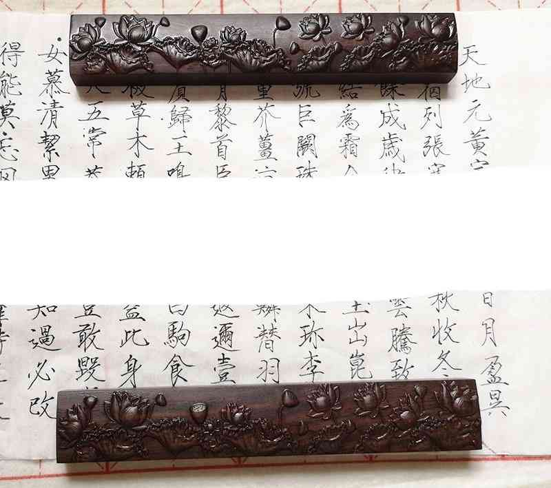 Kalligráfia természetes fából készült papír súlya