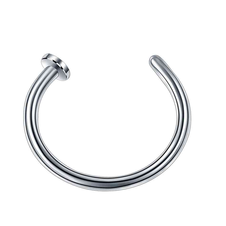 Colorful Fake Nose Piercing Ring Industrial Steel Tragus Earrings