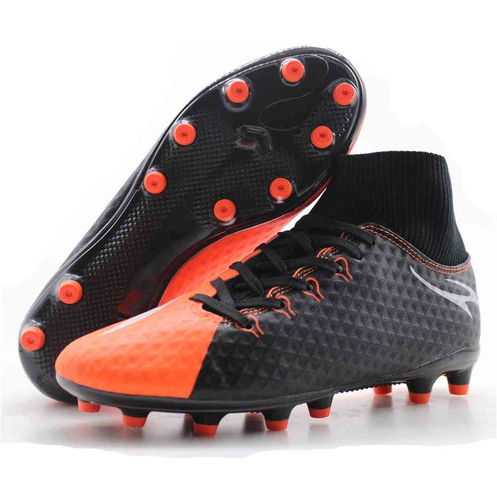 Męskie wysokie kostki ag sole korki zewnętrzne buty piłkarskie buty korki piłkarskie
