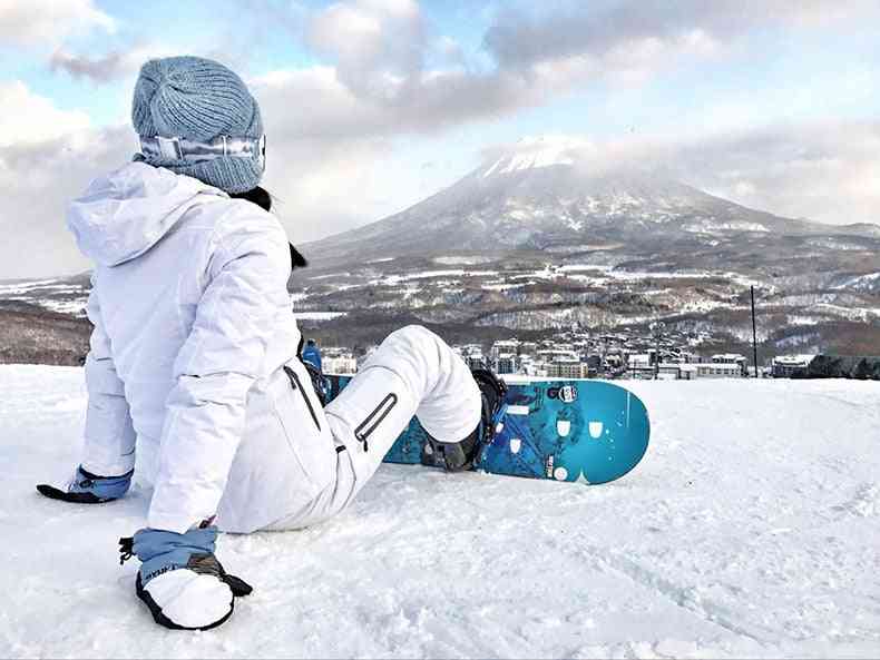 High Quality Ski Jacket & Pants Set, Snow Warm Waterproof Windproof Snowboarding Suits