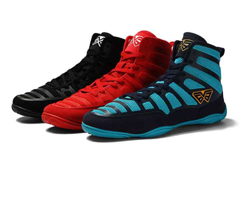 Men Rubber Outsole Breathable Professional Boxing Wrestling Shoes