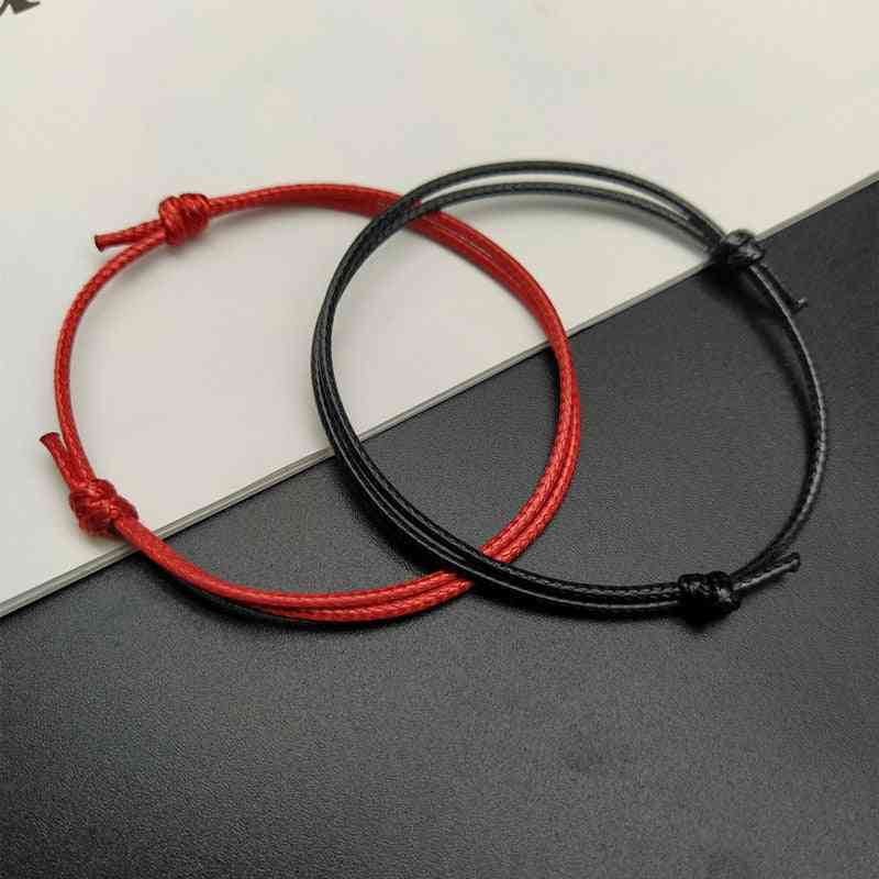 Lucky enkelband & mannen handgemaakte verstelbare touw ketting sieraden mode armband