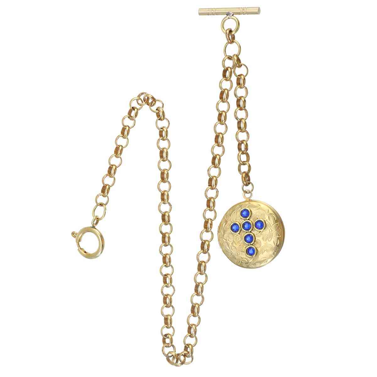 Retro Vintage Alloy Single/double Albert Pocket Watch Holder Chain Necklace